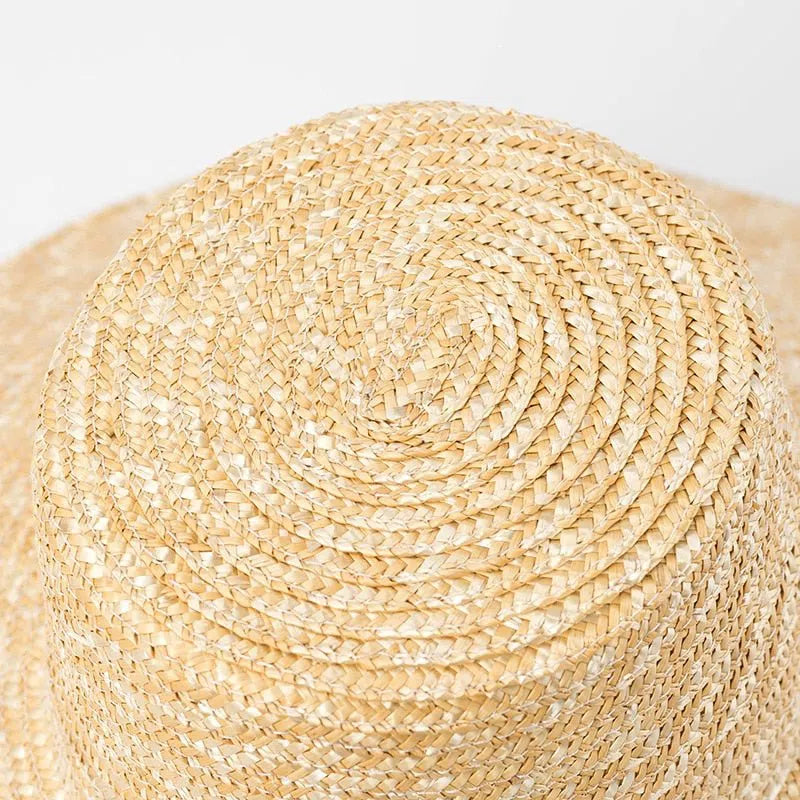 2023 New Wide Brim Beach Hats With Neck Tie For Women Large UV Protection Sun Hats Summer Big Brim Wheat Straw Hats Wholesale-Maas