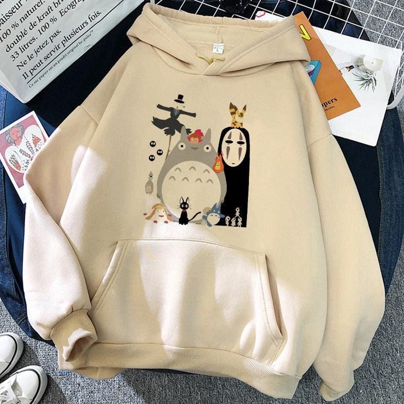 Anime Funny Cartoon Hoodie Women Spirited Away-Maas