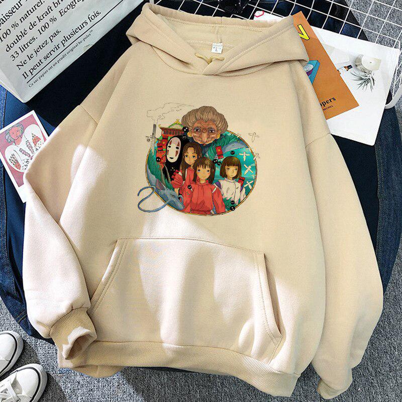 Anime Funny Cartoon Hoodie Women Spirited Away-Maas