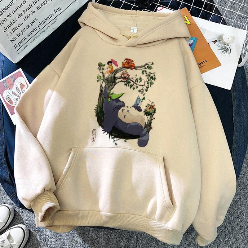 Anime Funny Cartoon Hoodie Women Spirited Away-Maas