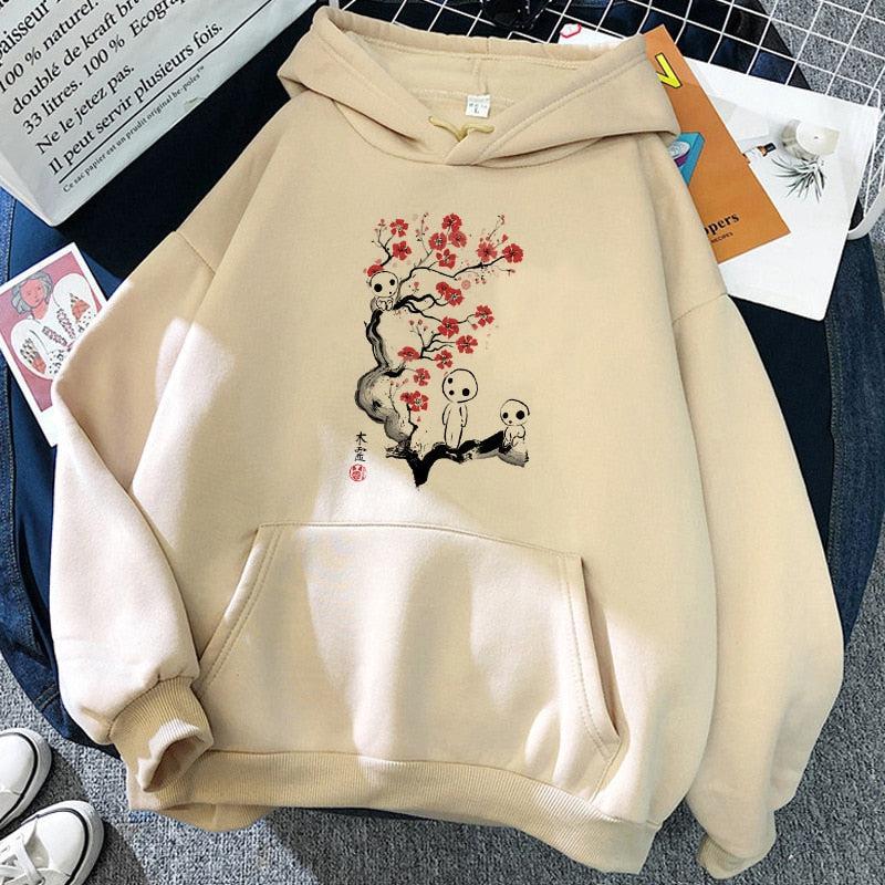 Anime Funny Cartoon Hoodie Women Spirited Away-Maas