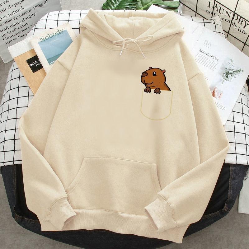 Capybara hoodies Women's anime printed-Maas