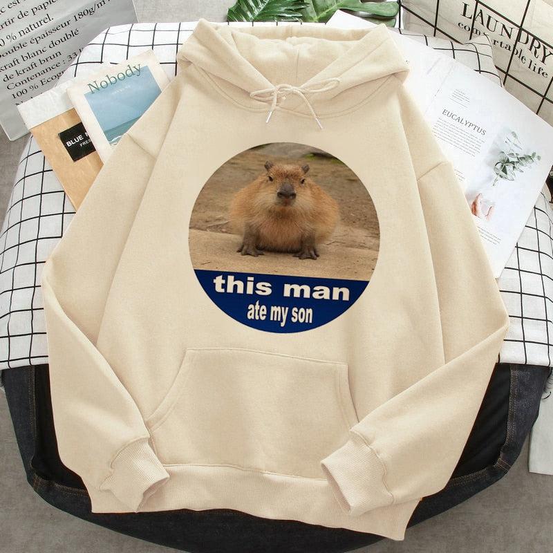 Capybara hoodies Women's anime printed-Maas