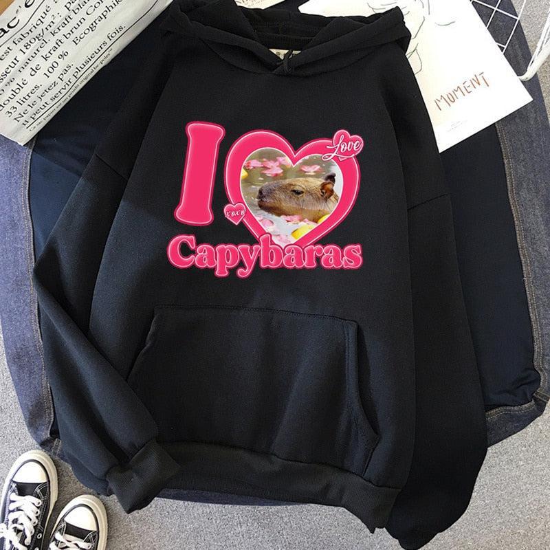 Capybara hoodies Women's anime printed-Maas