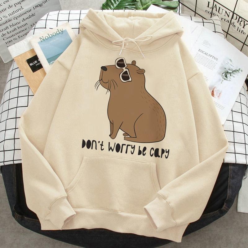 Capybara hoodies Women's anime printed-Maas