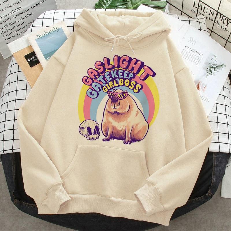 Capybara hoodies Women's anime printed-Maas