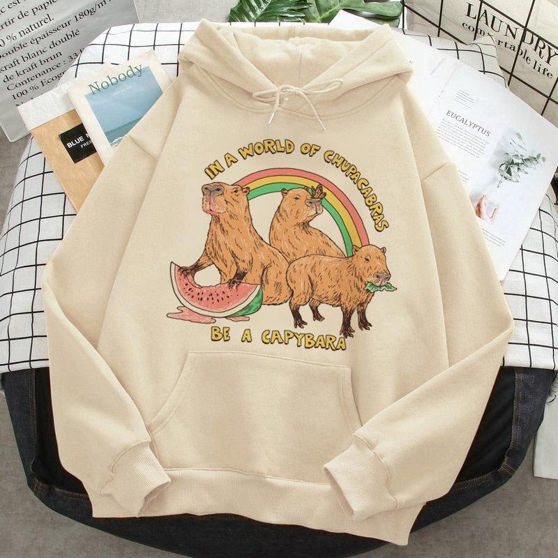 Capybara hoodies Women's anime printed-Maas