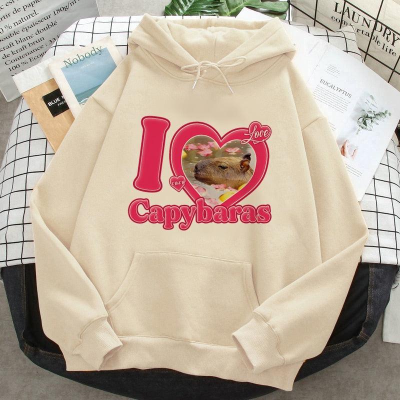 Capybara hoodies Women's anime printed-Maas