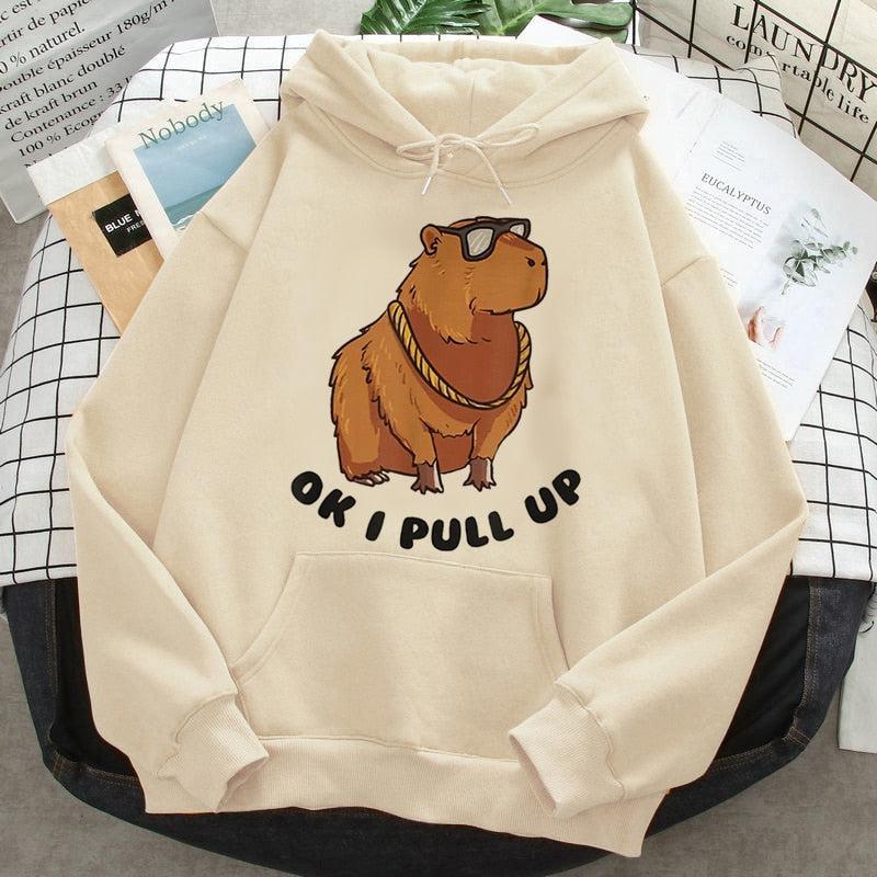 Capybara hoodies Women's anime printed-Maas