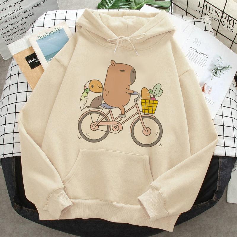 Capybara hoodies Women's anime printed-Maas