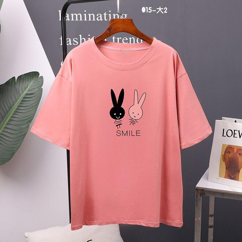 Cartoon Printed Cotton T-Shirt Tee-Maas