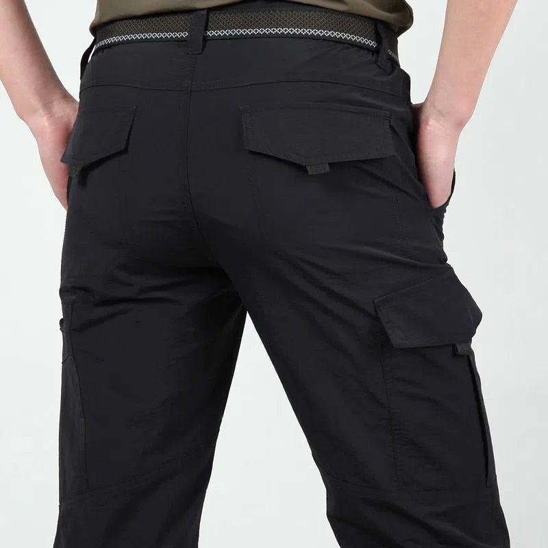 Casual Summer Cargo Pants Men Multiple Pocket Tactical Military Trousers-Maas