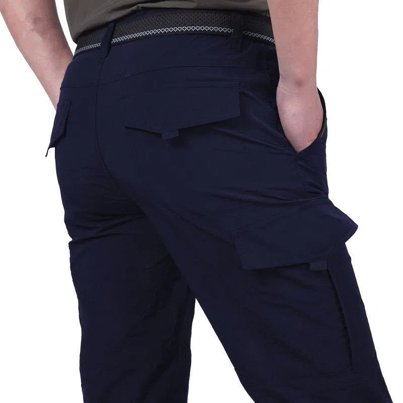 Casual Summer Cargo Pants Men Multiple Pocket Tactical Military Trousers-Maas