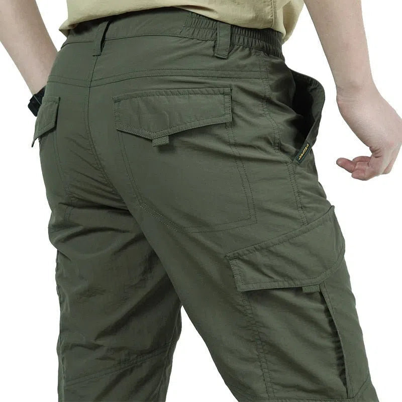 Casual Summer Cargo Pants Men Multiple Pocket Tactical Military Trousers-Maas