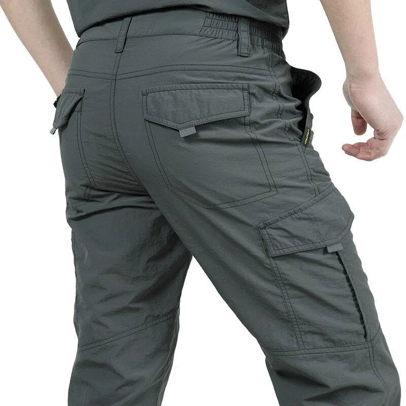 Casual Summer Cargo Pants Men Multiple Pocket Tactical Military Trousers-Maas