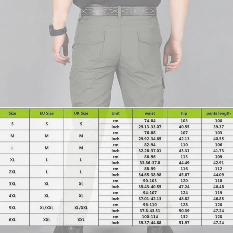 Casual Summer Cargo Pants Men Multiple Pocket Tactical Military Trousers-Maas