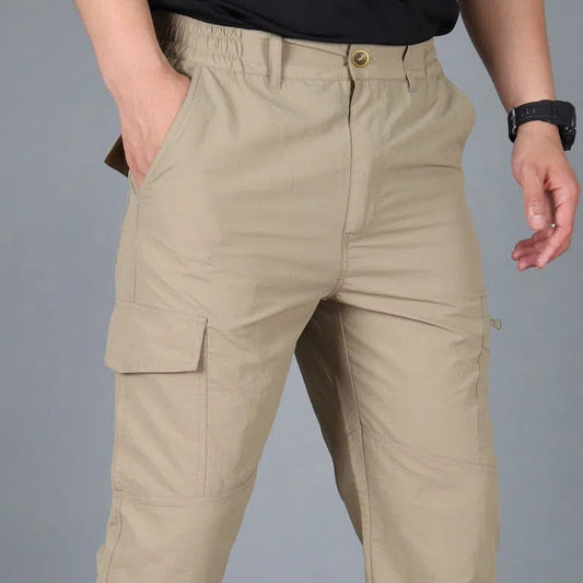 Casual Summer Cargo Pants Men Multiple Pocket Tactical Military Trousers-Maas