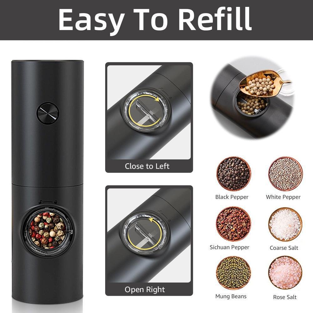 Electric Pepper And Salt Grinder With LED Light-Maas