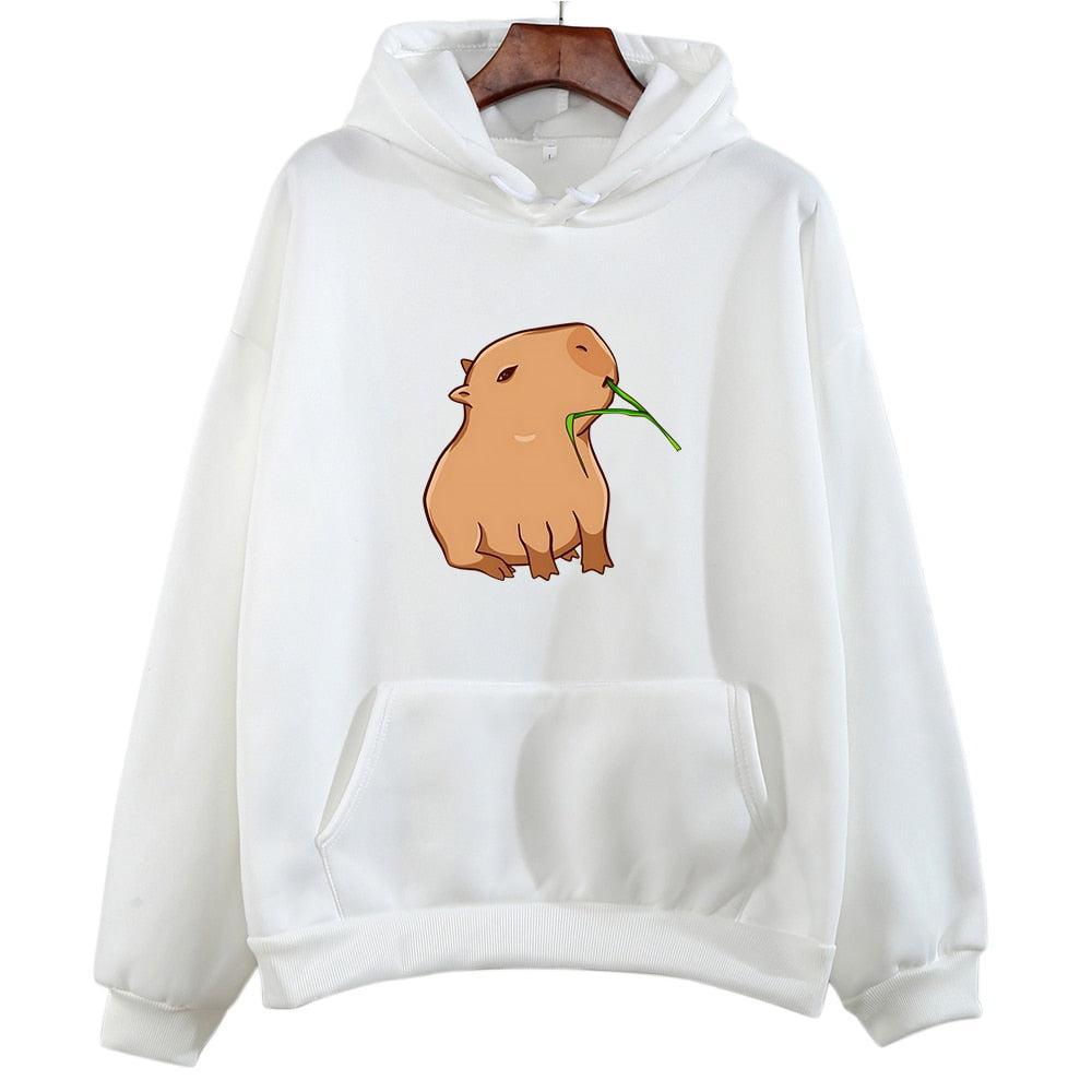 Funny Capybara Hoodie Kawaii Cartoon for Girls Hooded Pullovers-Maas