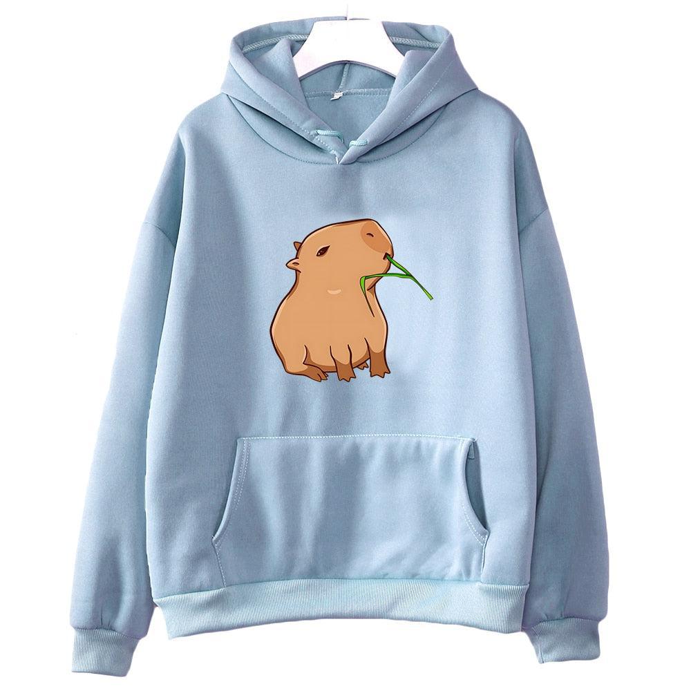 Funny Capybara Hoodie Kawaii Cartoon for Girls Hooded Pullovers-Maas