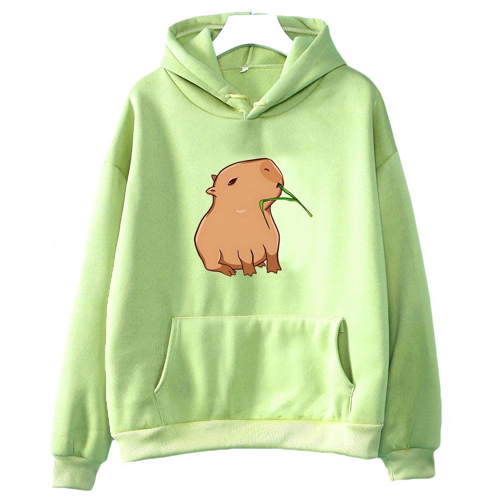 Funny Capybara Hoodie Kawaii Cartoon for Girls Hooded Pullovers-Maas