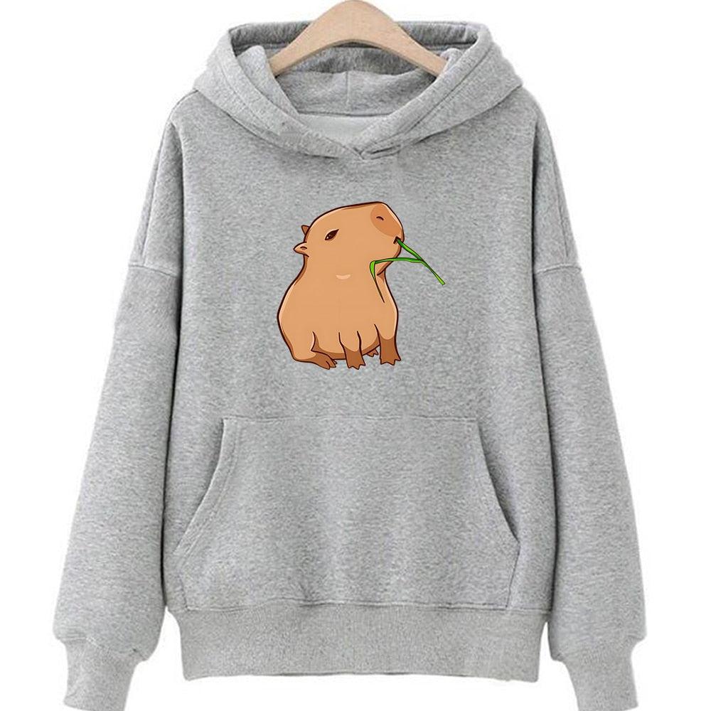 Funny Capybara Hoodie Kawaii Cartoon for Girls Hooded Pullovers-Maas