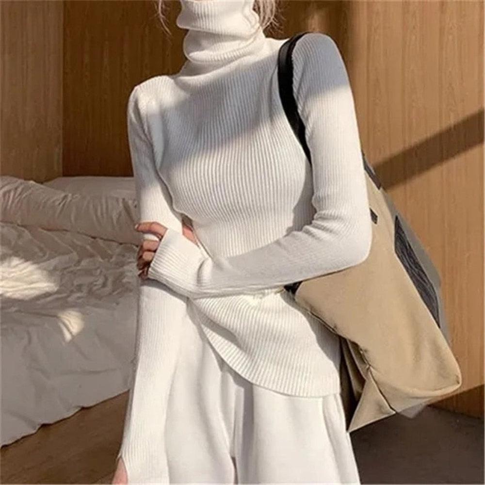 Heap collar Turtleneck Sweaters-Maas