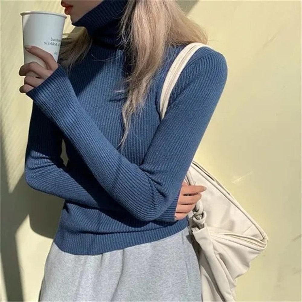 Heap collar Turtleneck Sweaters-Maas