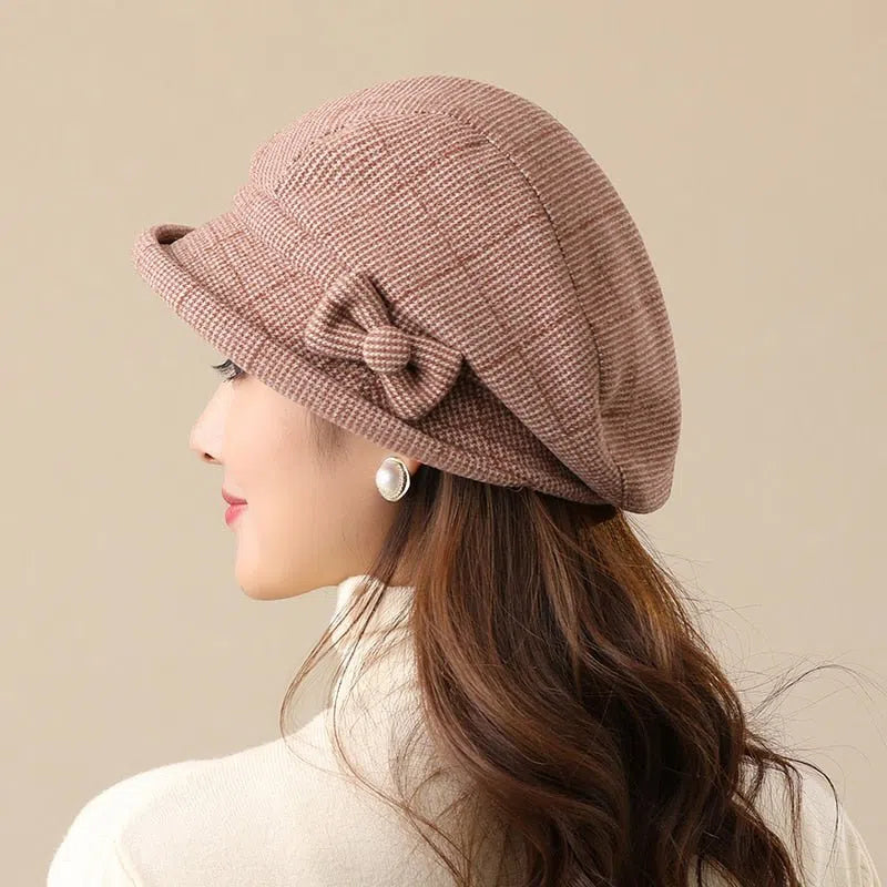 Ladies Party Hat Middle-aged and Elderly Warm All-match Basin Hats Autumn and Winter Fashion Youth Leisure Simple Fisherman Cap-Maas