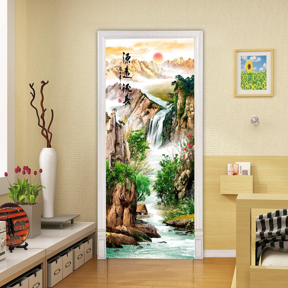 Landscape Door Stickers Removable-Maas