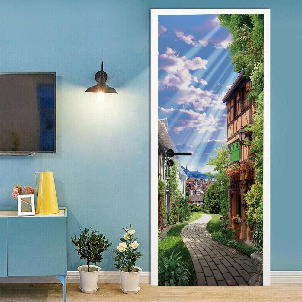 Landscape Door Stickers Removable-Maas