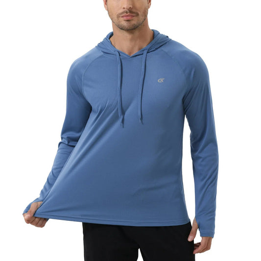 Men's Athletic Hoodie Long Sleeve Fishing Hiking Workout Outdoor Beach-Maas