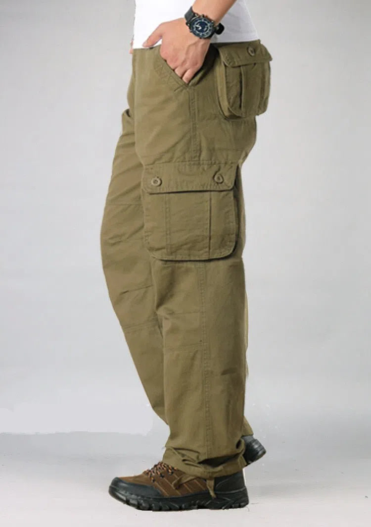 Men's Cargo Pants Casual Multi Pockets Military Tactical Straight-Maas