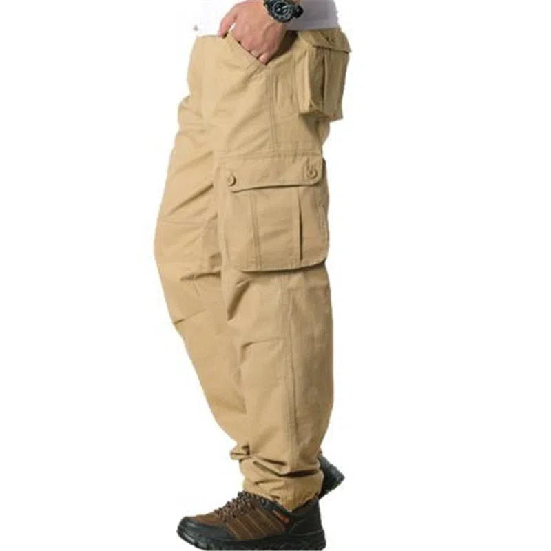 Men's Cargo Pants Casual Multi Pockets Military Tactical Straight-Maas