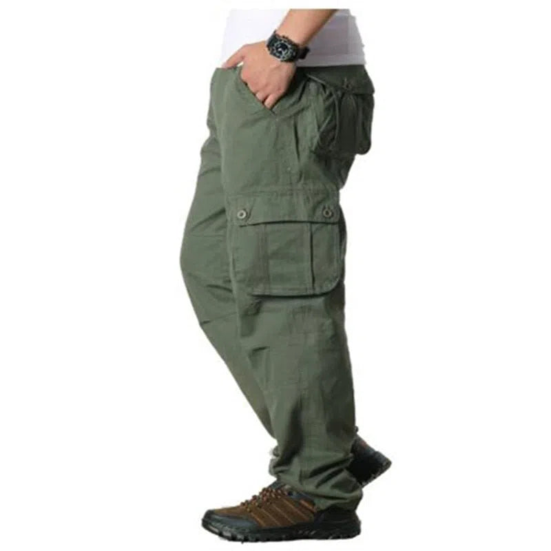 Men's Cargo Pants Casual Multi Pockets Military Tactical Straight-Maas