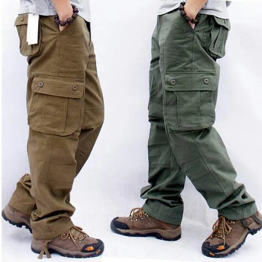 Men's Cargo Pants Casual Multi Pockets Military Tactical Straight-Maas