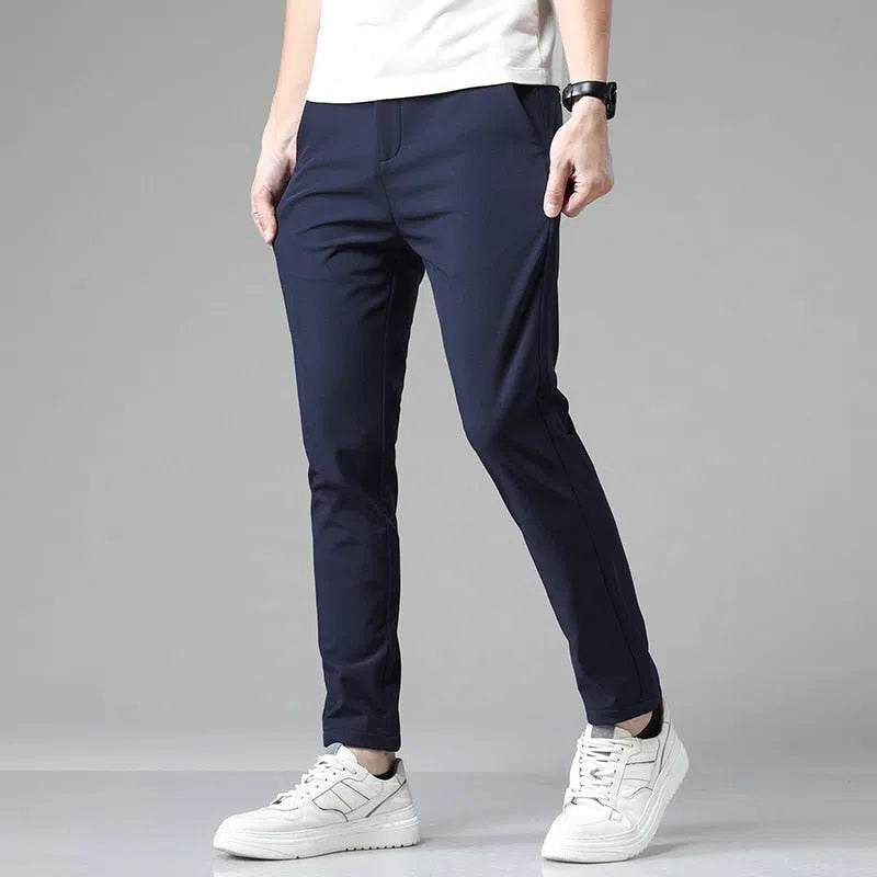 Men's Casual Business Stretch Slim Fit Elastic Waist Pants-Maas