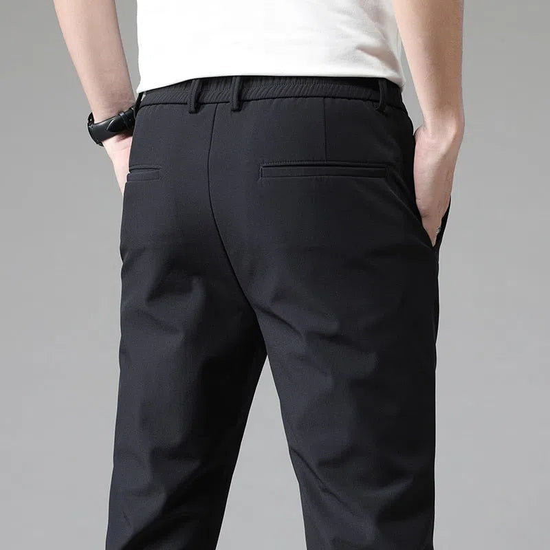 Men's Casual Business Stretch Slim Fit Elastic Waist Pants-Maas