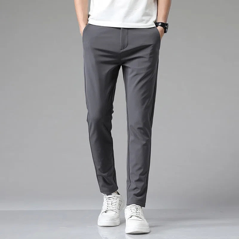 Men's Casual Business Stretch Slim Fit Elastic Waist Pants-Maas