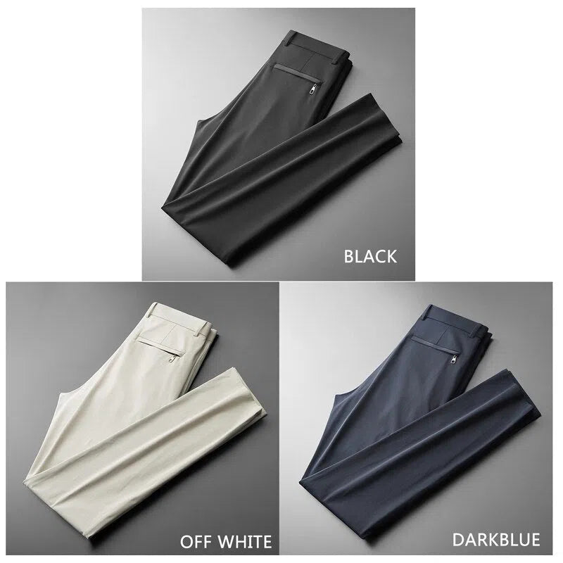 Men's Casual Pants Loose Thin Ice Silk Breathable Pants-Maas