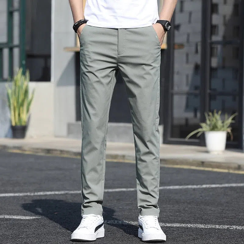 Men's Casual Pants Straight Breathable Stretch Trousers-Maas