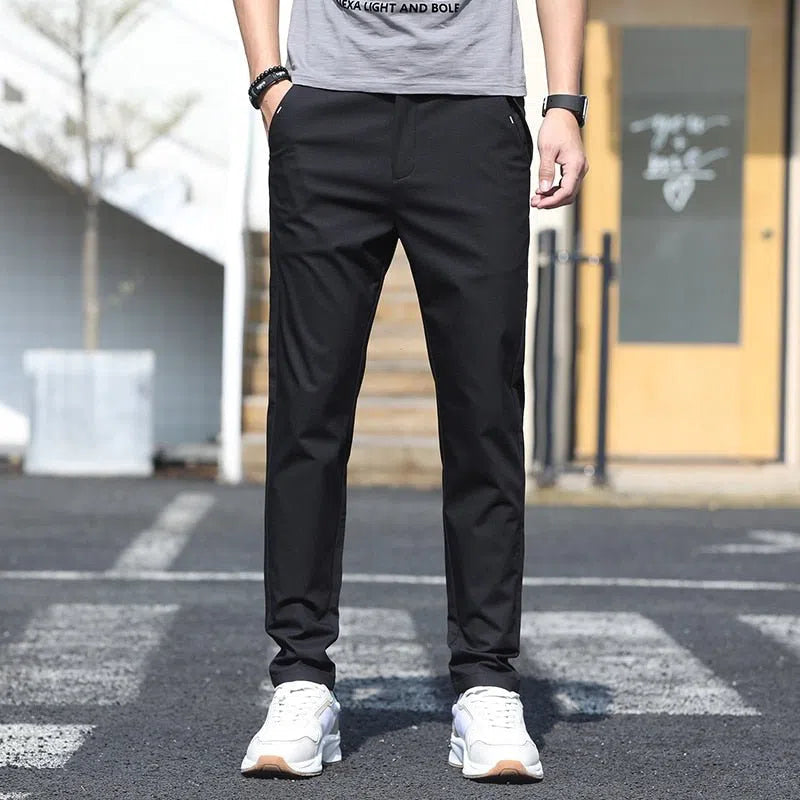 Men's Casual Pants Straight Breathable Stretch Trousers-Maas