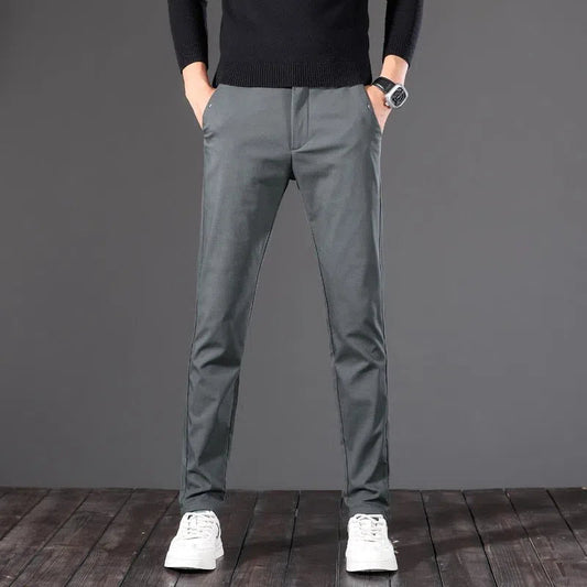 Men's Casual Pants Straight Breathable Stretch Trousers-Maas