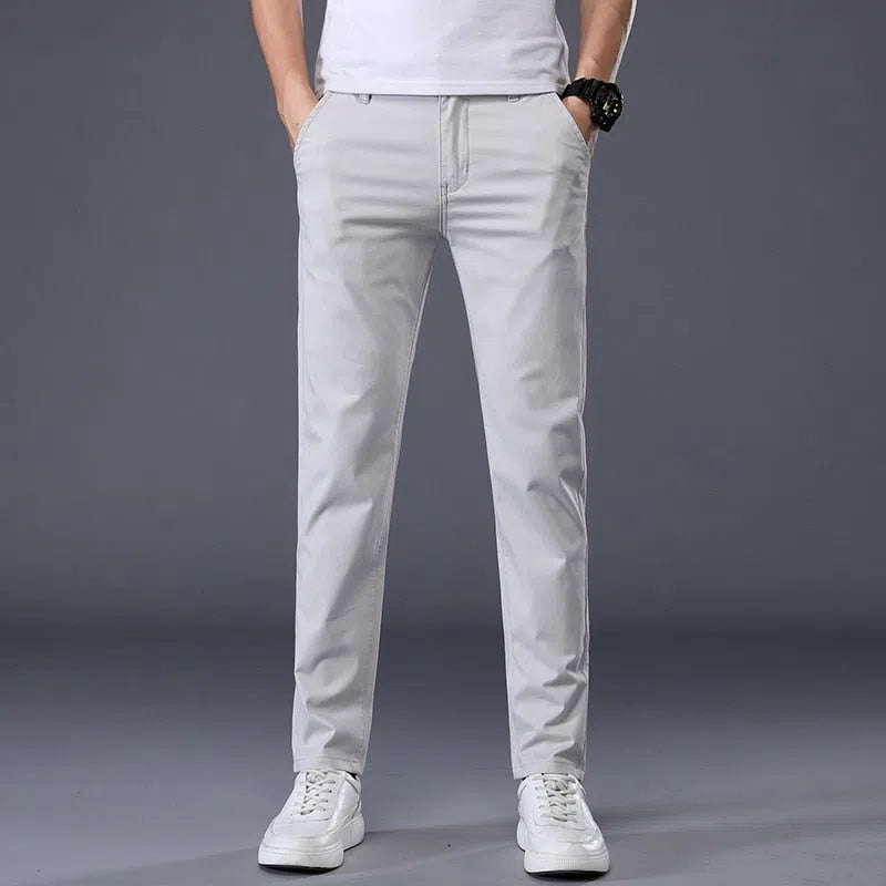 Men's Classic Thin Casual Business Pants Stretch Cotton-Maas