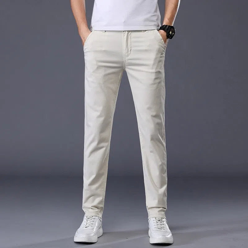 Men's Classic Thin Casual Business Pants Stretch Cotton-Maas