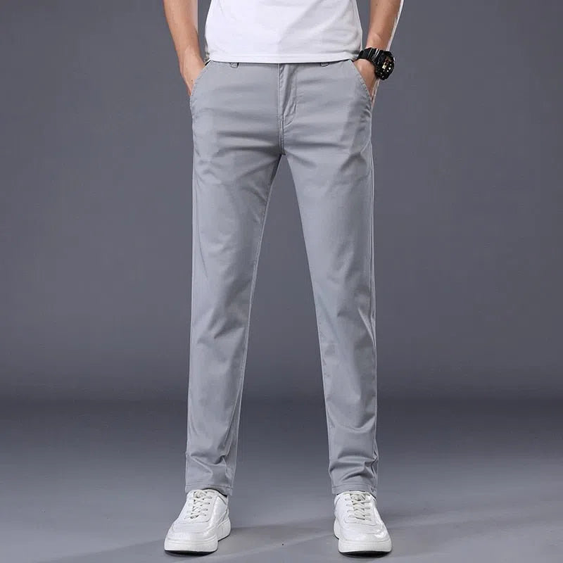 Men's Classic Thin Casual Business Pants Stretch Cotton-Maas