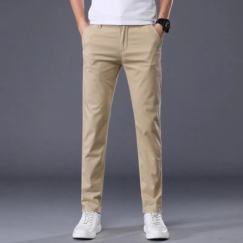 Men's Classic Thin Casual Business Pants Stretch Cotton-Maas