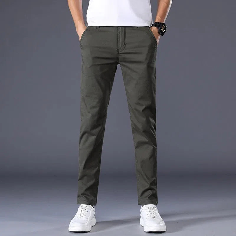 Men's Classic Thin Casual Business Pants Stretch Cotton-Maas