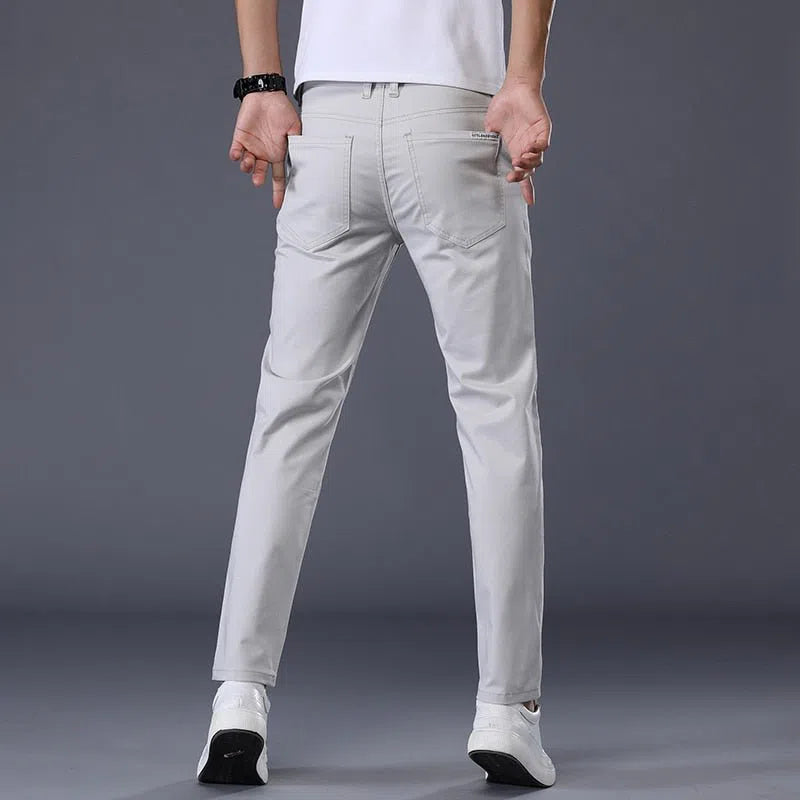 Men's Classic Thin Casual Business Pants Stretch Cotton-Maas