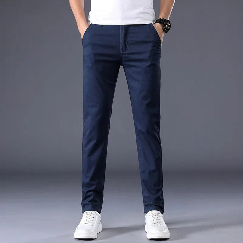 Men's Classic Thin Casual Business Pants Stretch Cotton-Maas